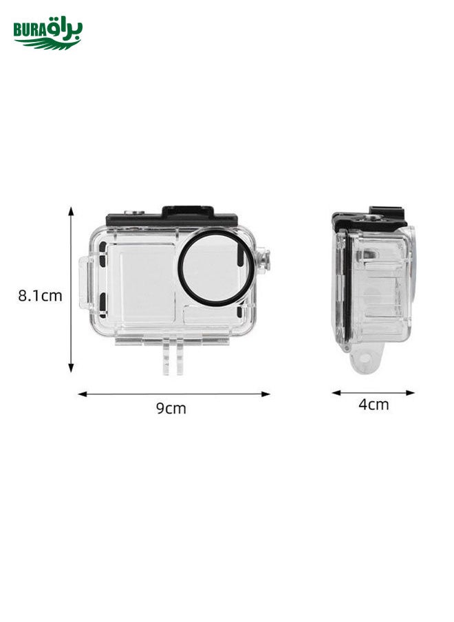BURAQ - For DJI Osmo Action 5 Pro / 3 / 4 60m Underwater Waterproof Housing Diving Case (Transparent) - Image 1