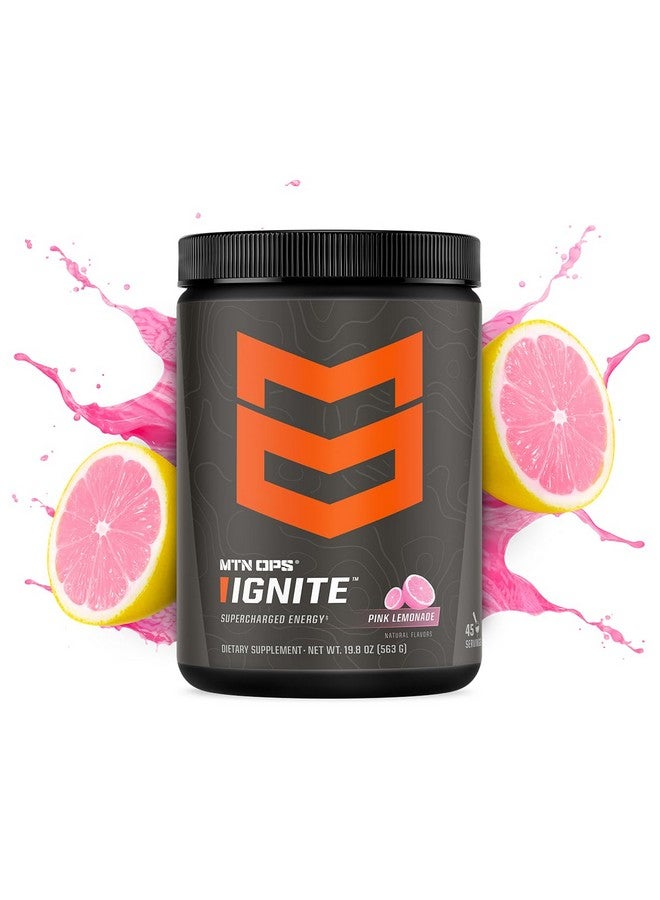 MTN OPS MTN OPS Ignite Supercharged Energy Drink Mix 45-Serving Tub, Pink Lemonade  - Image 1