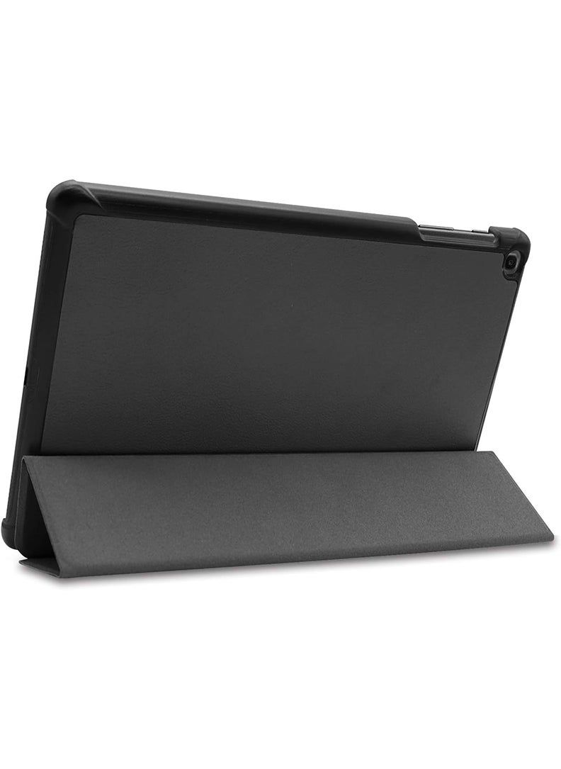 Theodor - Protective Flip Case For Samsung Galaxy Tab A 10.1 (2019) SM-T510 With Trifold Stand Auto Wake Sleep Shockproof Cover Worry less Yoga more copy - Image 1