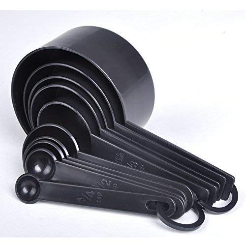 TAKSH TAKSH ENTERPRISE Plastic Measuring Cup Spoon Set with Ring Holder Baking Tools Kitchen Cooking Cake Accessories 8 pcs Set of 2 pcs - Image 3