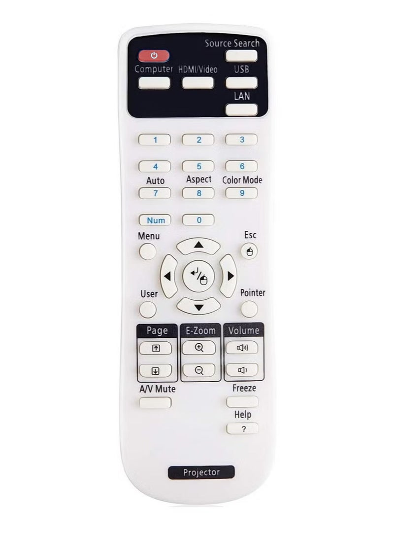 Universal Remote Control for Projector Compatible with All Epson Projector Home Cinema Power lite EB EX VS Bright Link EMP Series Projector - Image 1