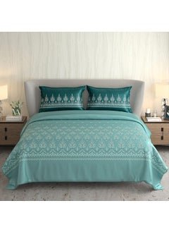 COZY FURNISH 100 Cotton Double Bedsheet 210 TC Super Soft Breathable Elegant Designer Print King Size 108x108 Inches 2 Pillow Covers SkinFriendly Durable Machine Washable Ideal Gift
