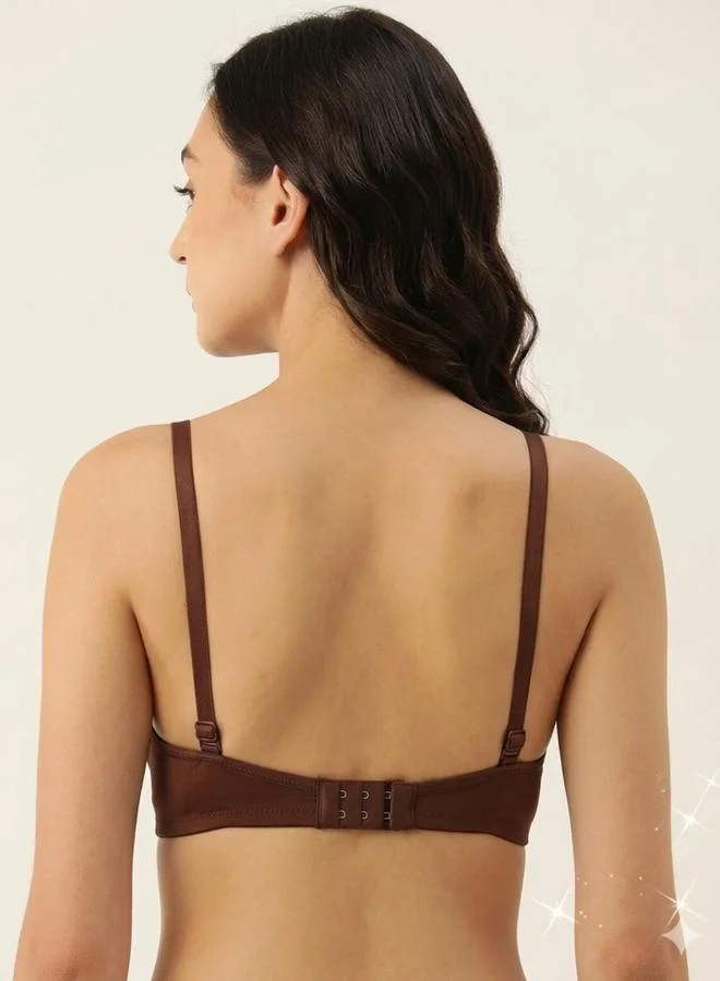 تايك تو Brown Everyday Light Padded Bra By Lazzycat