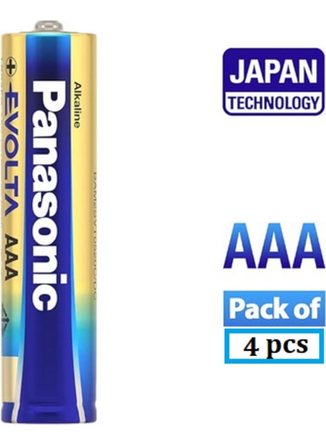 Panasonic Original AAA Evolta Premium Alkaline Batteries Pack (4 Pc.) With Anti Leak Seal protection - Image 2