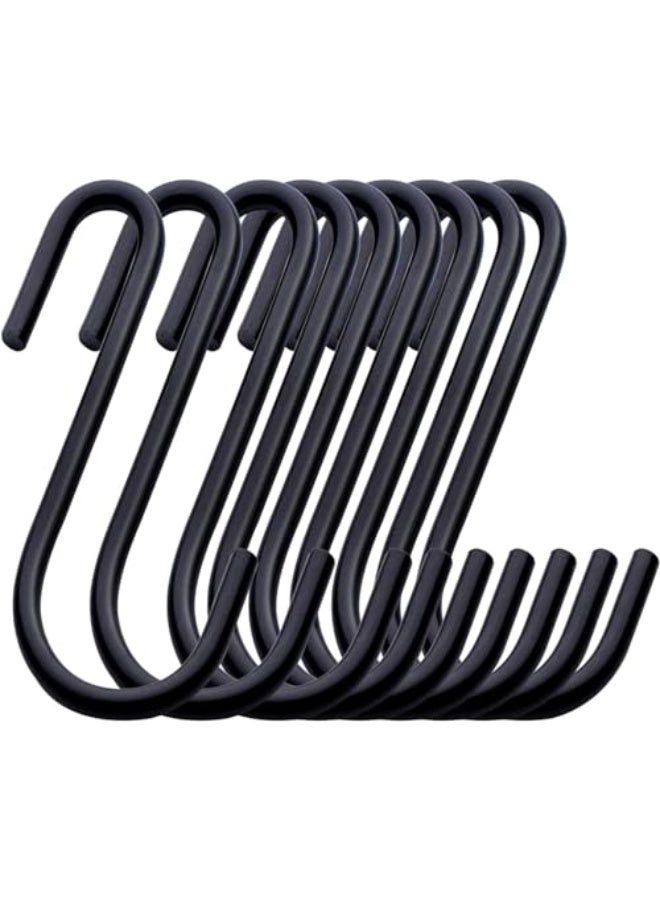 30 Pcs S Type Metal Hooks, Heavy Duty S Hooks Black, Sturdy and Durable, Smooth Polished, Heavy Duty, Good for Hanging Pots, Pots, Plant Bags, Towels, Hangers, Kitchenware, Matte Black - Image 1