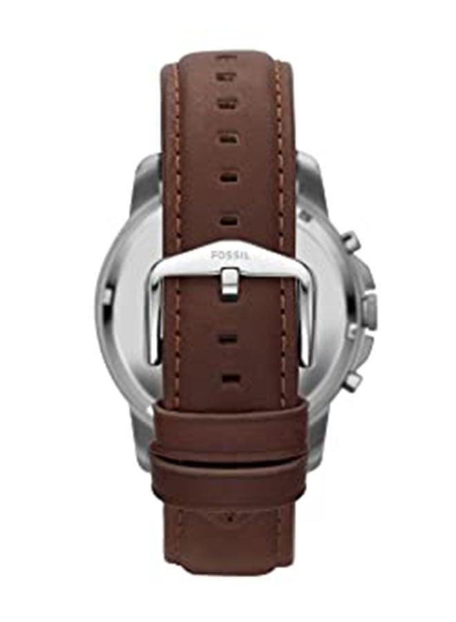 فوسيل ساعة كرونوغراف جلدية مقاومة للماء FS4813IE - 44 مم - بني - Image 4