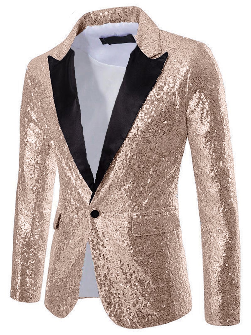 Suit Men'S Performance Dress Sequins European Code Suit Nightclub Men'S Host Mc Studio Men'S Coat - Image 1
