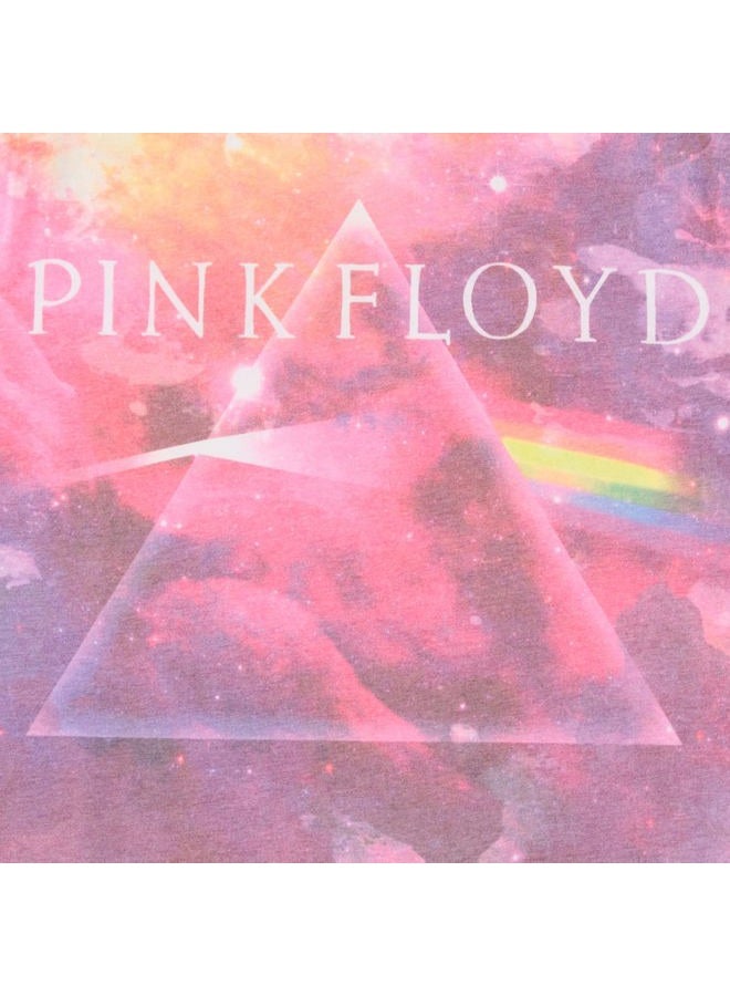 PINK FLOYD Mens Rock Shirt Dark Side of The Moon - Oversize Sublimated Vintage Tee, White Pink, XL - Image 2