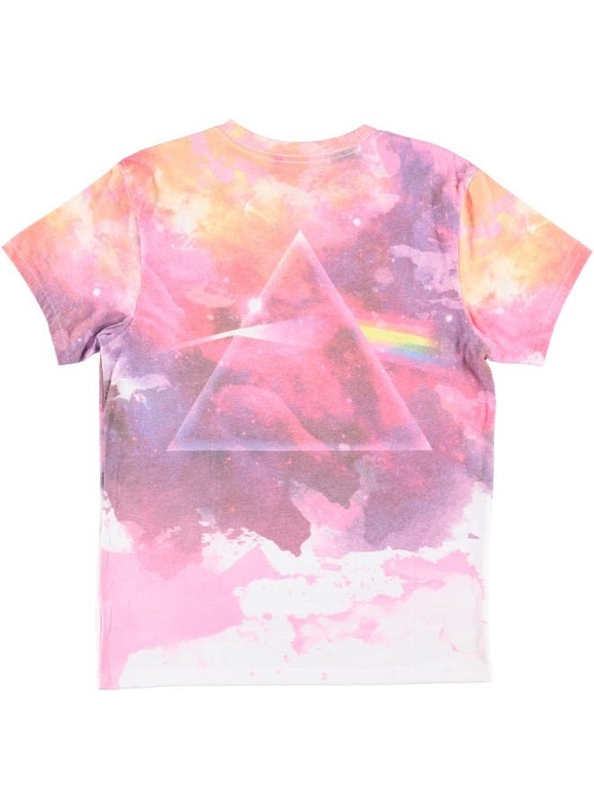 PINK FLOYD Mens Rock Shirt Dark Side of The Moon - Oversize Sublimated Vintage Tee, White Pink, XL - Image 3