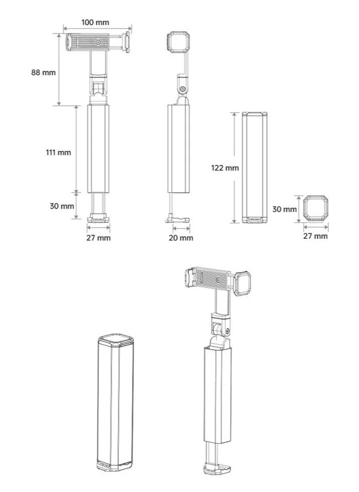 TIGER Airplane Phone Mount – Travel Must-Haves Phone Stand | 360° Rotation, Foldable Pocket-Size Holder for Airplane Seat Back, Tray Table, Car Back Seat, & Trunk | Convenient, Hands-Free Phone Mount for Travel & Entertainment - Image 2