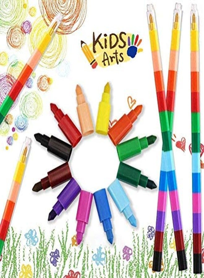 Perpetual Bliss 3 Sticks Pieces Stacking Crayons Buildable Crayons Colorful Crayon for Kids School Office Supplies (Pack Of 3 Sticks) - Image 4