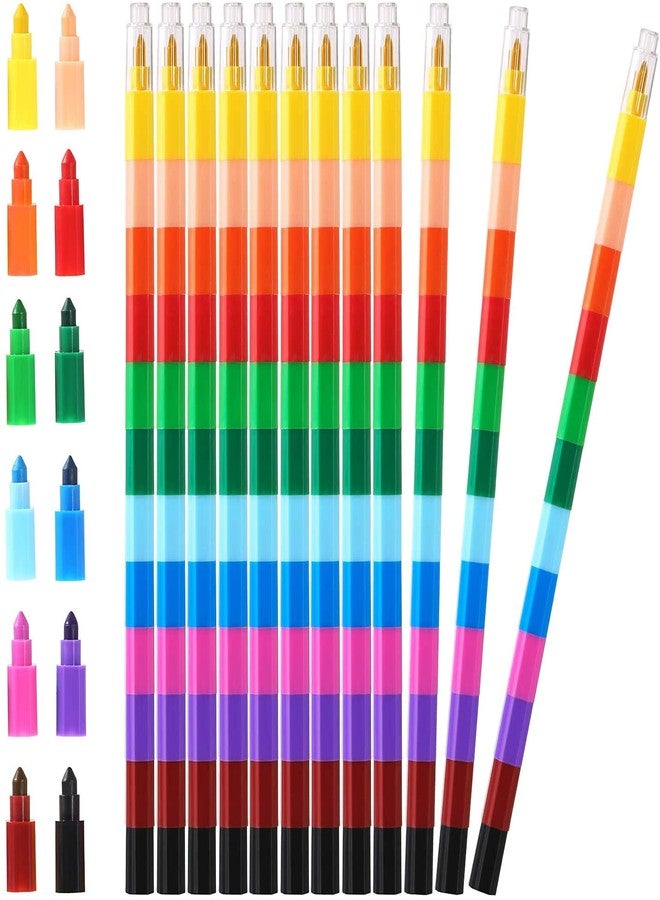 Perpetual Bliss 3 Sticks Pieces Stacking Crayons Buildable Crayons Colorful Crayon for Kids School Office Supplies (Pack Of 3 Sticks) - Image 1