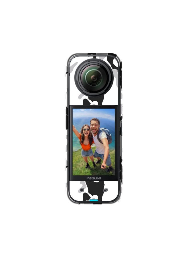 Walking Donkey Suitable For Shadow Stone Insta360X4 Sports Camera All-inclusive Protective Film Non-trace Color Changing Sticker-Color:Snow Camouflage - Image 1