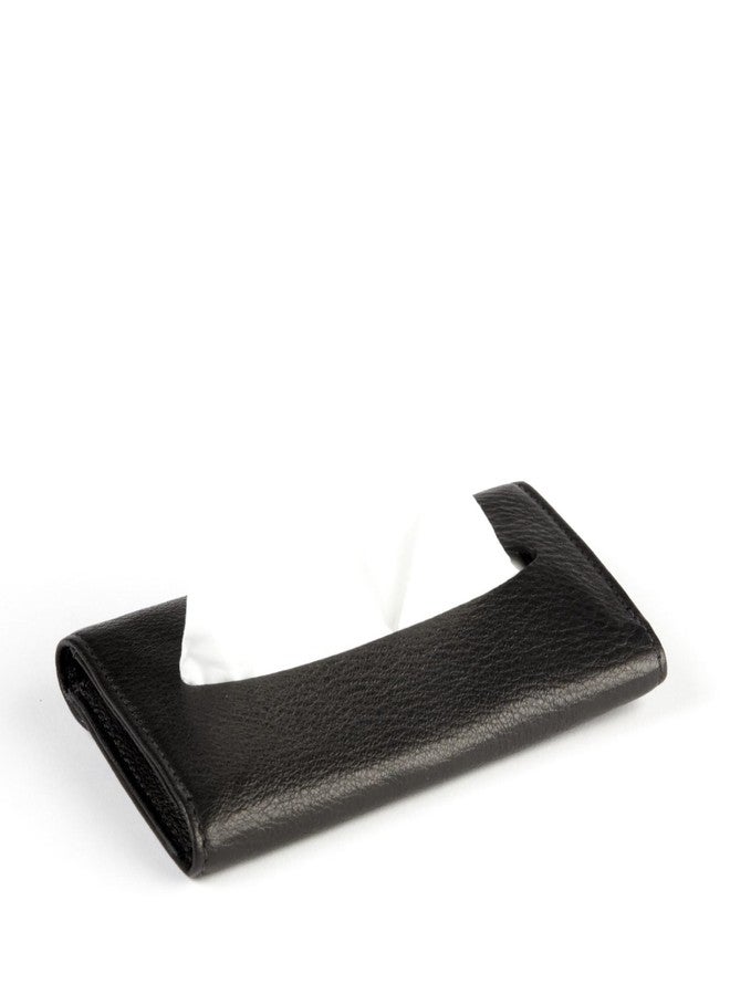 Leatherology Black Onyx Pocket Tissue Holder - Full-Grain Leather Travel Case with Snap Closure, Fits Standard Tissue Packs - Stylish & Compact Tissue Organizer for On-The-Go - Image 2