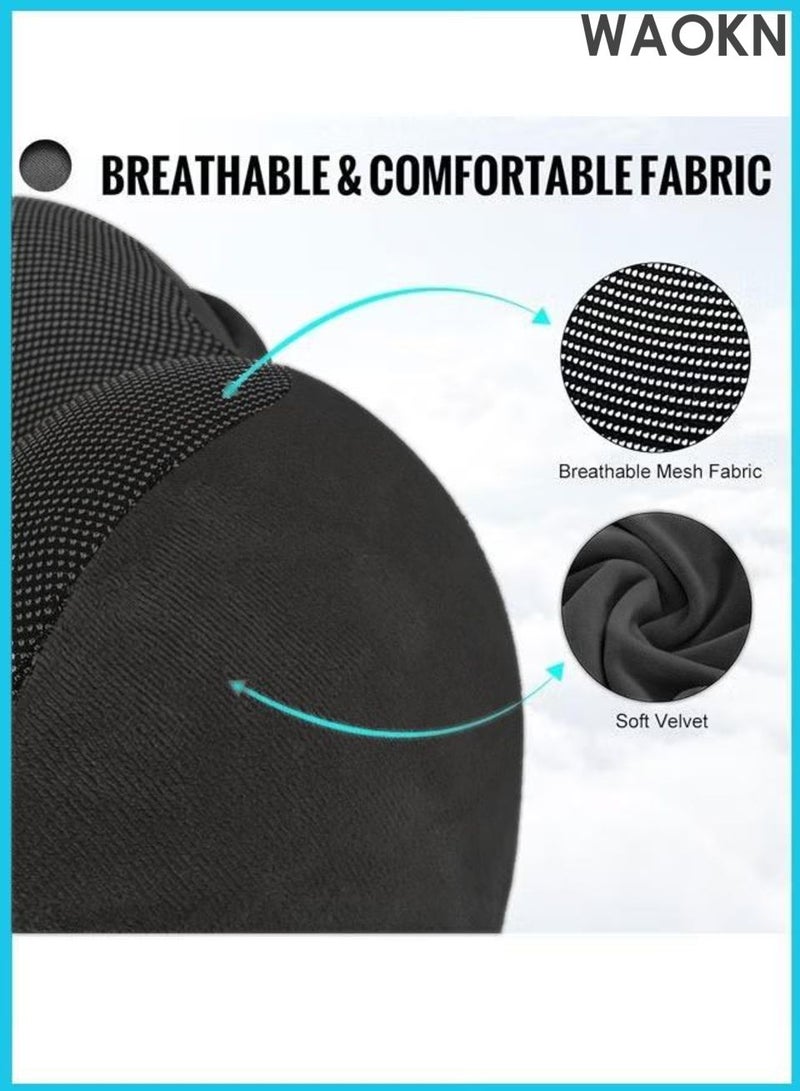 WAOKN Travel Pillow Neck Pillow Nap U-Shaped Pillow Hooded Multifunctional Neck Pillow Neck Cushion Hooded Velvet Memory Foam Neck Pillow Adult Head And Neck Support Suitable For Airplane Travel Long-Distance Flight Office Car Sleep Rest. - Image 2