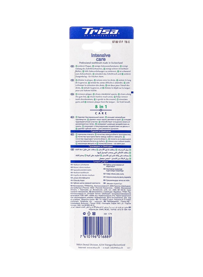 TRISA Toothbrush Intensive Care Medium 1+1 Value Pack - Image 2