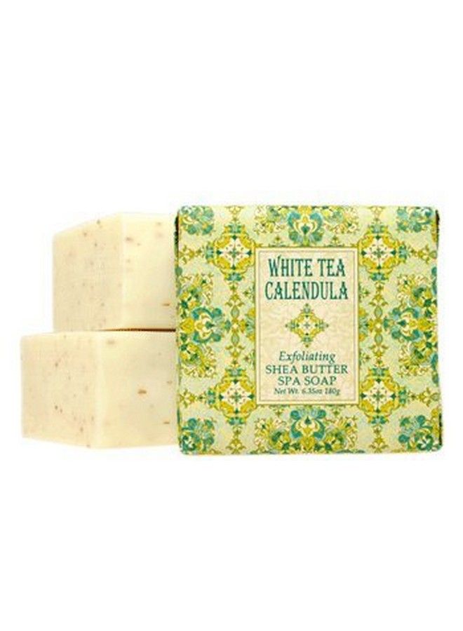 greenwich bay Exfoliating Spa Soap Shea Butter And Cocoa Butter. Blended With Exfoliating Calendula Petals & Wheat Bran No Parabens No Sulfates 6.35 Oz. (3 Pack) … (White Tea Calendula) - Image 3
