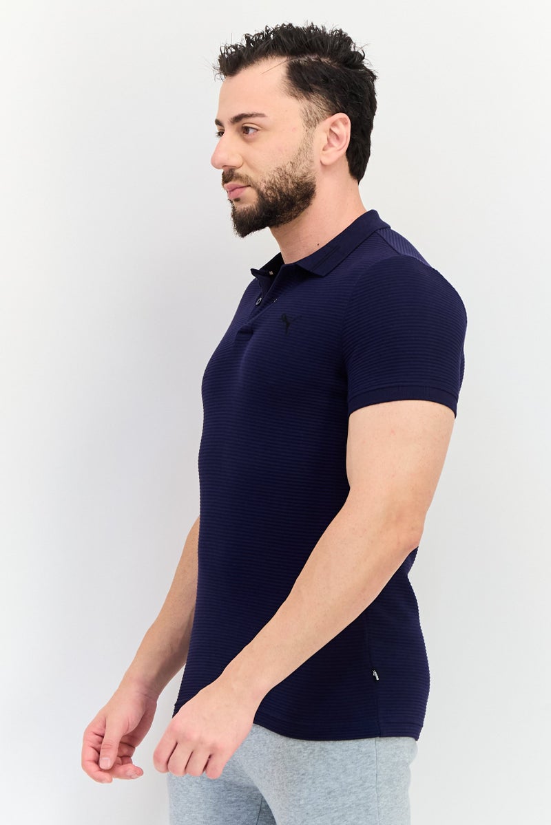 PUMA Men Sportswear Fit Spread Collar Short Sleeve Outdoor Polo Shirt, Navy - Image 2