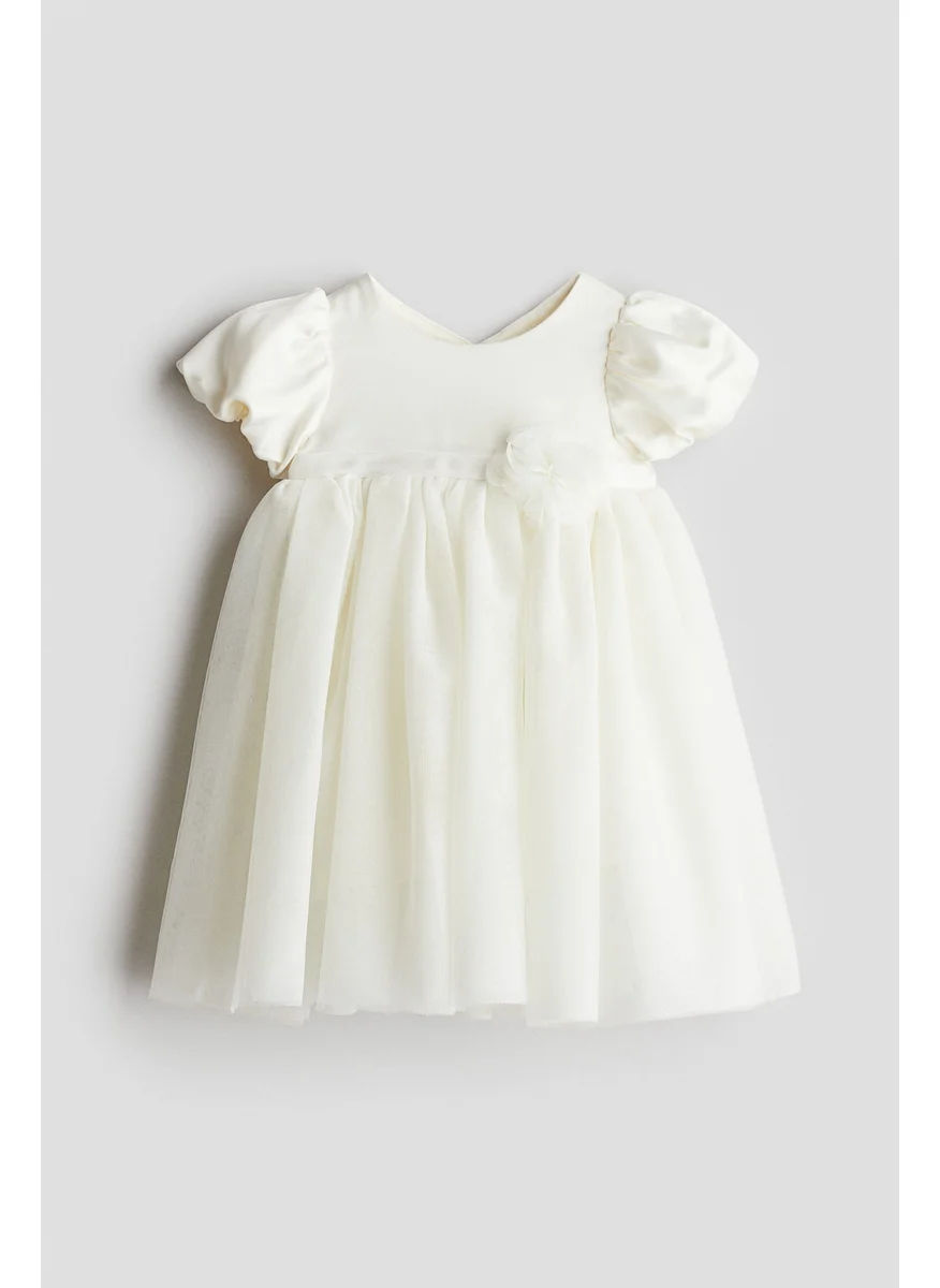 اتش اند ام Tulle-Skirt Satin Dress