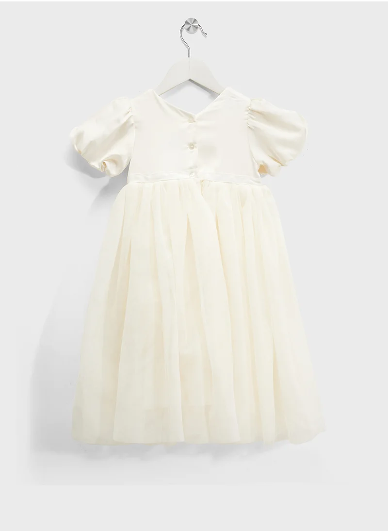 H&M Tulle-Skirt Satin Dress