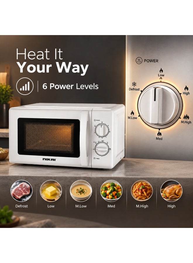 نيكاي فرن ميكروويف 20 L 700 W NMO515N9A/ NMO515N8NX أبيض/ أسود - Image 4