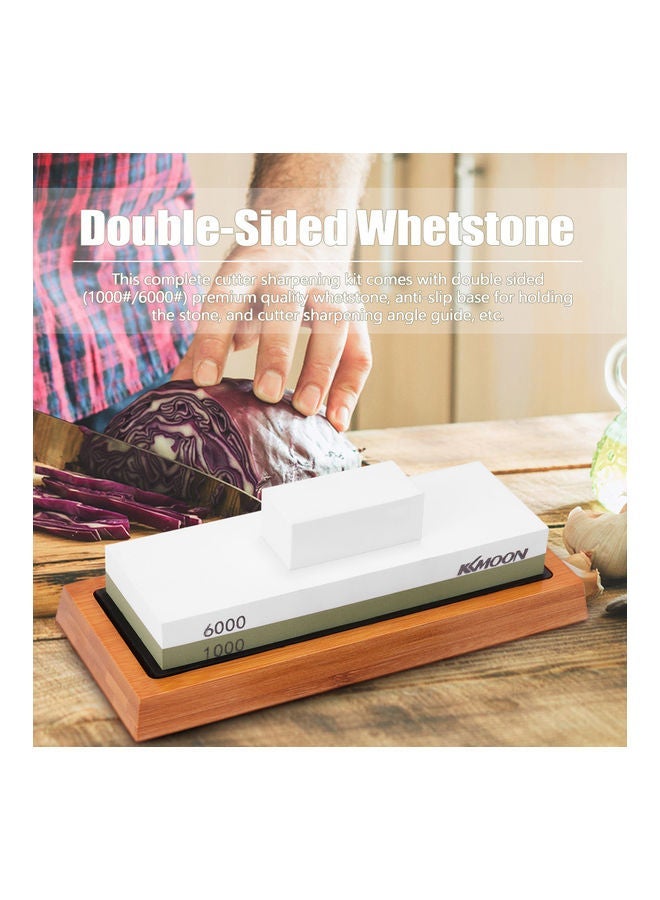 NIBEMINENT Premium Whetstone Cut Sharpening Stone Set Multicolour 22.50x7.30x11.00cm - Image 4