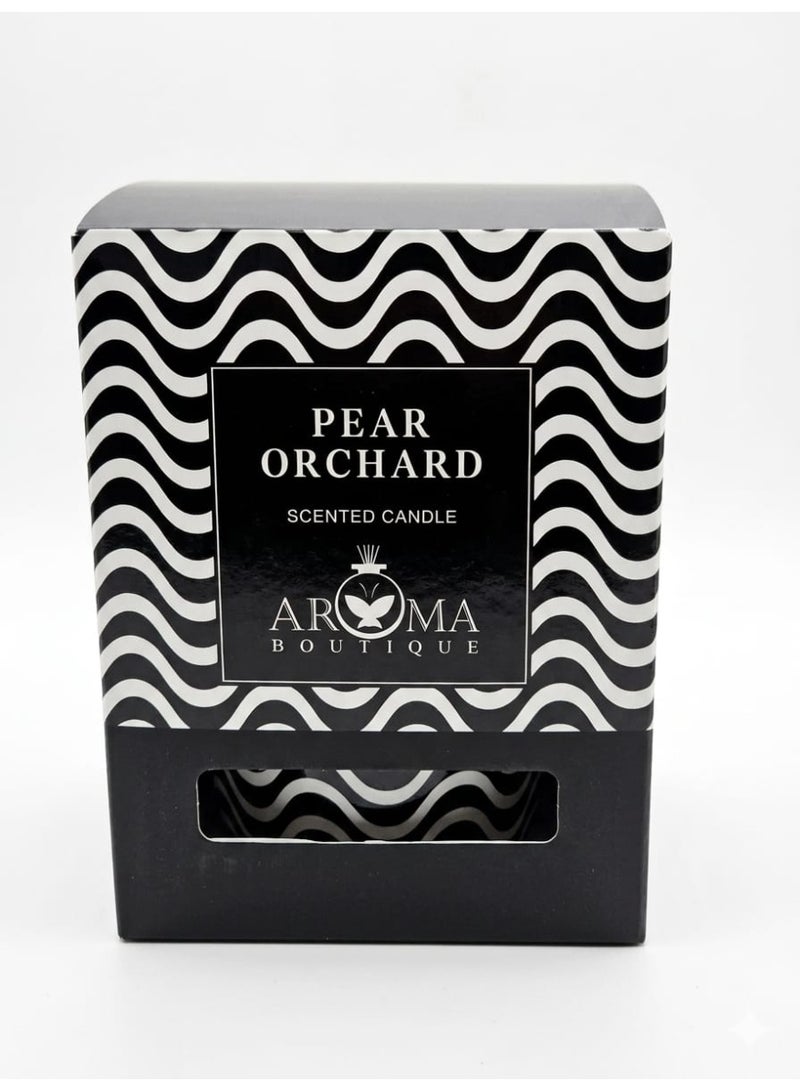 Aroma A Large Luxurious Scented Candle in a Ceramic Bowl And lid Adding a Touch of Warmth and Elegance to Your home Pear Orchard Fragrance - Image 4