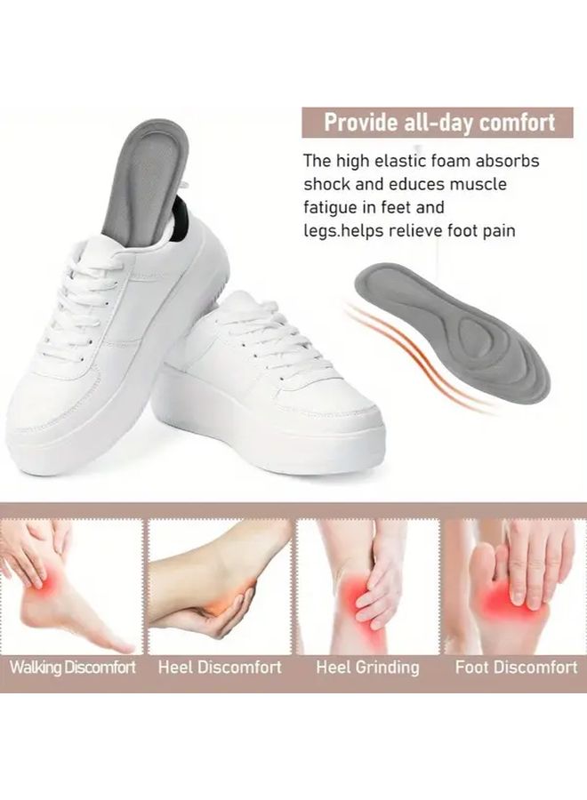 Gray Memory Foam Insoles Full Foot Cushion Arch Support For Women And Men Size 43 44 - Image 4