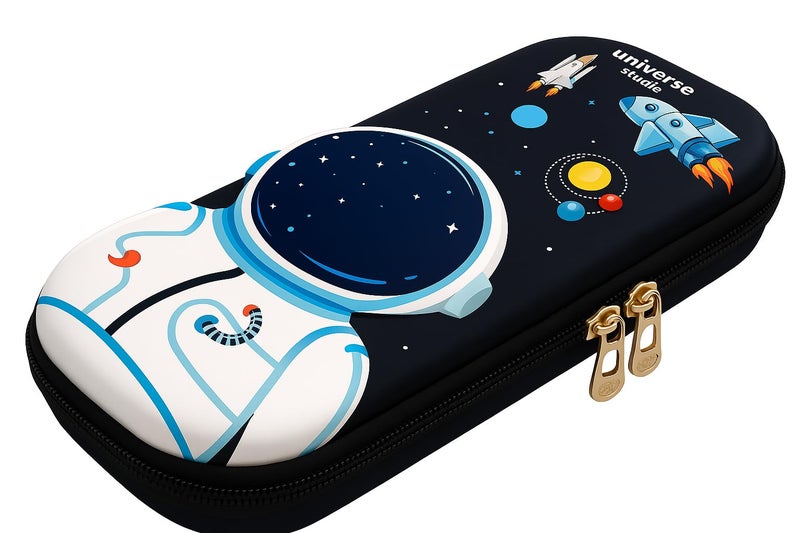 Sky Tech® 3D Cover EVA Space Astronaut Theme Pencil Case Large Capacity Pencil Pouch Bag Compass School Pouch Organizer for Students - Image 1