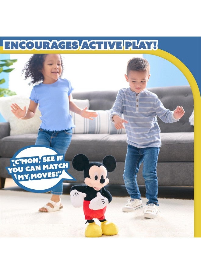 Mickey Disney Junior Mickey Mouse Hot Diggity Dance Mickey Feature Plush, Motion, Sounds, And Games, Officially Licensed Kids Toys For Ages 3 Up By Just Play,Black  - Image 3