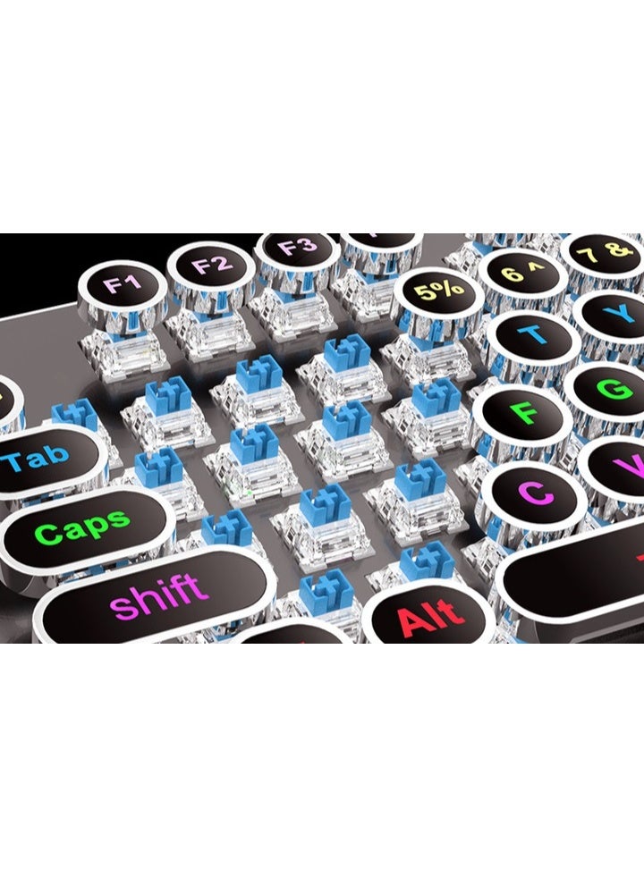 G870 Wired Mechanical Gaming Keyboard - 3-Color RGB Lighting - Aluminum Design - 104 Keys - 10 Million Keystroke Lifespan - USB Port - Black  - Image 3