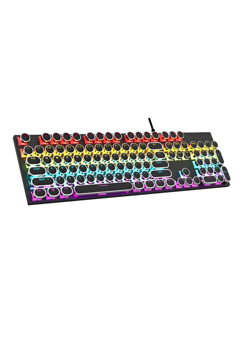 G870 Wired Mechanical Gaming Keyboard - 3-Color RGB Lighting - Aluminum Design - 104 Keys - 10 Million Keystroke Lifespan - USB Port - Black - Image 1