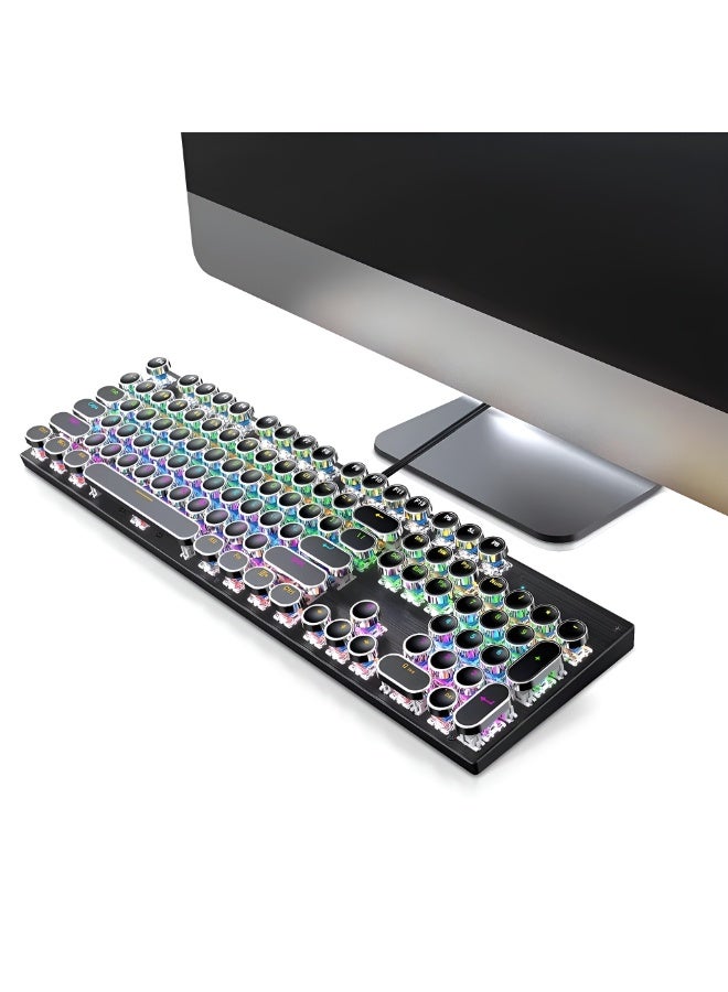 G870 Wired Mechanical Gaming Keyboard - 3-Color RGB Lighting - Aluminum Design - 104 Keys - 10 Million Keystroke Lifespan - USB Port - Black - Image 3