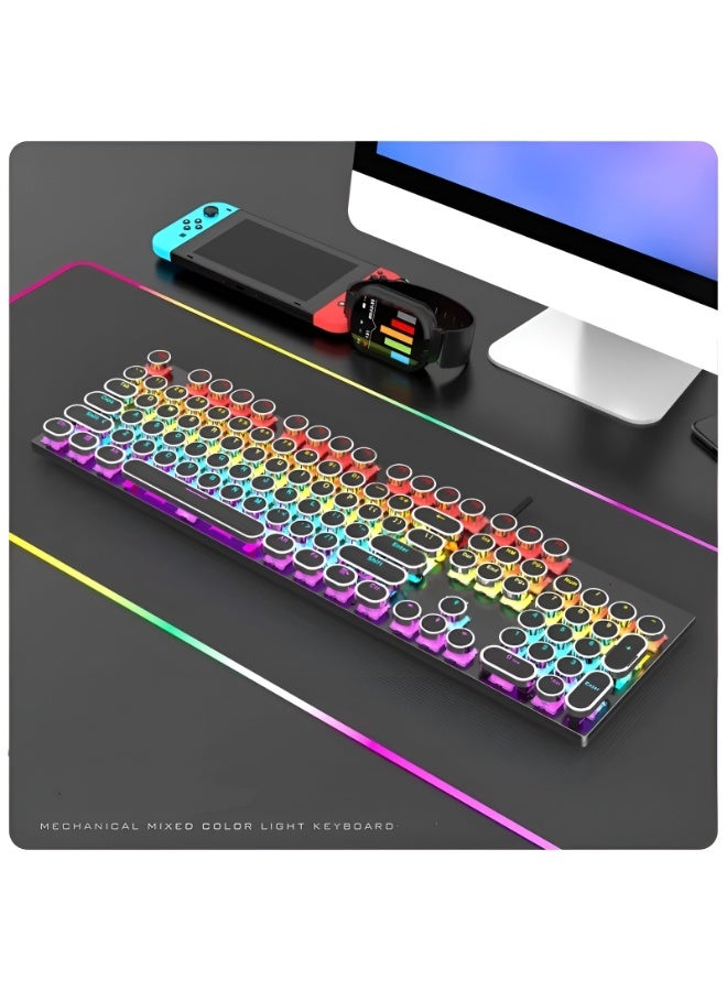 G870 Wired Mechanical Gaming Keyboard - 3-Color RGB Lighting - Aluminum Design - 104 Keys - 10 Million Keystroke Lifespan - USB Port - Black - Image 5
