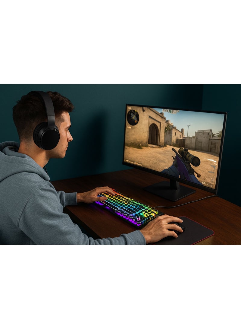 G870 Wired Mechanical Gaming Keyboard - 3-Color RGB Lighting - Aluminum Design - 104 Keys - 10 Million Keystroke Lifespan - USB Port - Black - Image 4