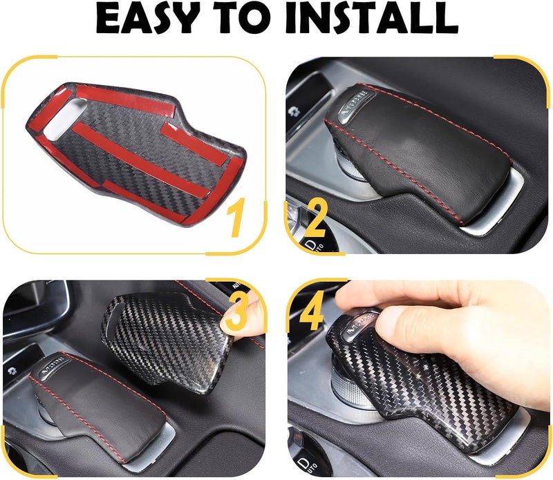 CHEAYAR Carbon Fiber Gear Shift Knob Cover for Corvette C8 Z06 Z51 (2020-2023) - Image 5