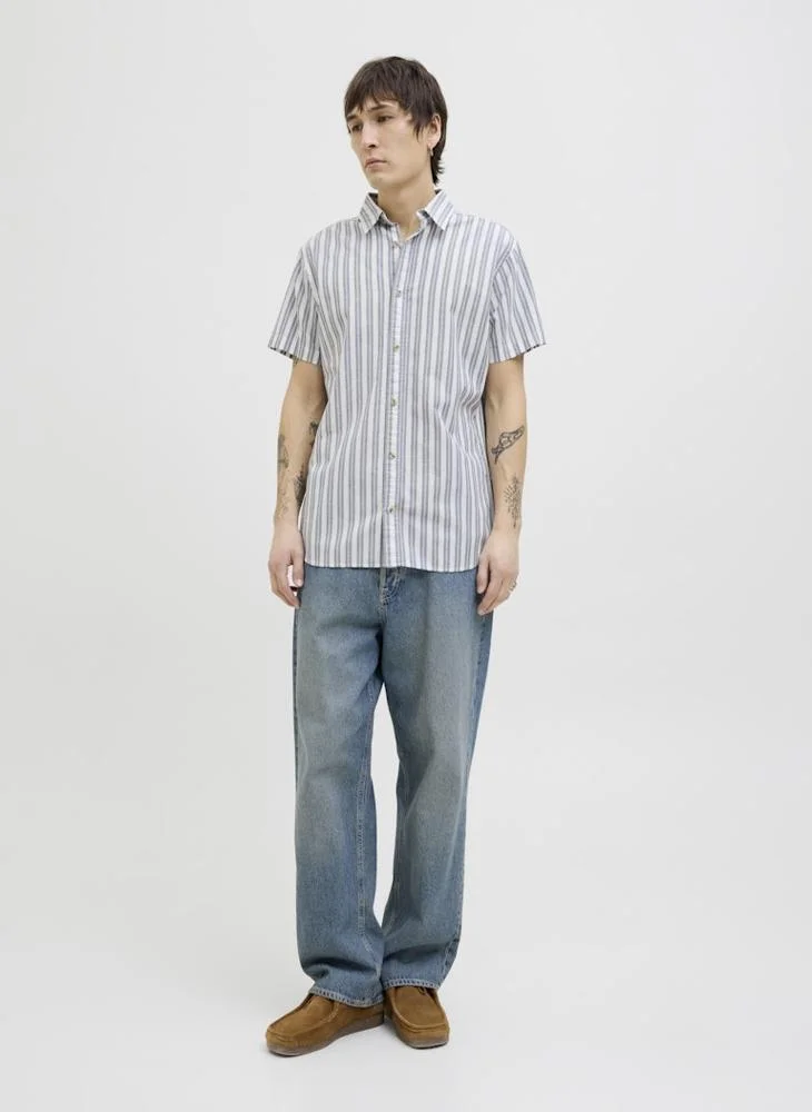 JACK & JONES Jjjoshua Oxford Stripe Detail Regular Fit Shirt