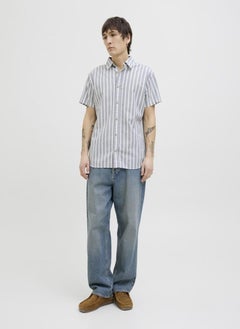 JACK & JONES Jjjoshua Oxford Stripe Detail Regular Fit Shirt  - Image 4