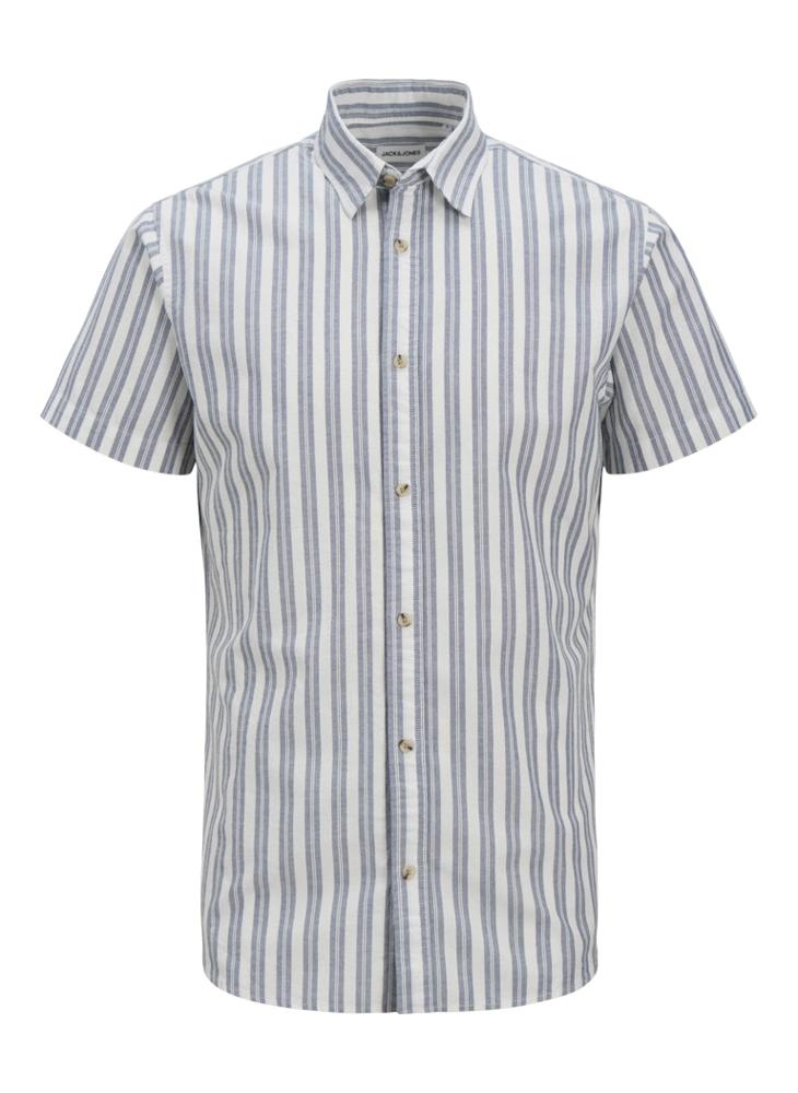JACK & JONES - Jjjoshua Oxford Stripe Detail Regular Fit Shirt - Image 1