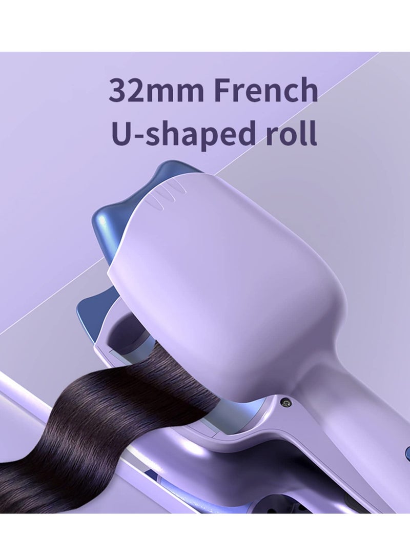 Barakah مكواة تجعيد الشعر 32 مم رول بيضوي أدوات تصفيف الشعر بأمواج لامعة مع تسخين سريع شاشة LED للتحكم في درجة الحرارة أيونات سلبية مضادة للحروق للعناية بشعر النساء - Image 3