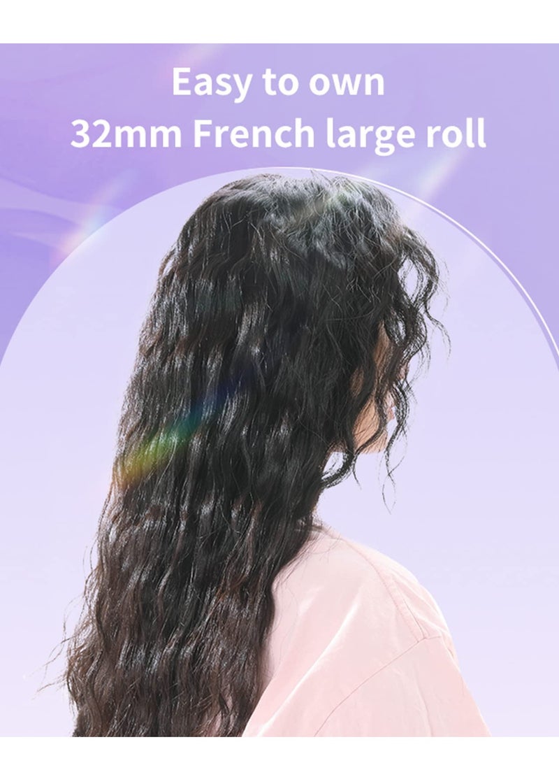 Barakah مكواة تجعيد الشعر 32 مم رول بيضوي أدوات تصفيف الشعر بأمواج لامعة مع تسخين سريع شاشة LED للتحكم في درجة الحرارة أيونات سلبية مضادة للحروق للعناية بشعر النساء - Image 5