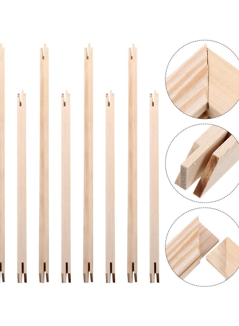 GGOOT 8pcs DIY Wood Stretcher Bars for Canvas Stretching Wall Art Painting Canvas Wooden Frame Strips Soild Nature Wooden Picture Poster Frame - Image 4