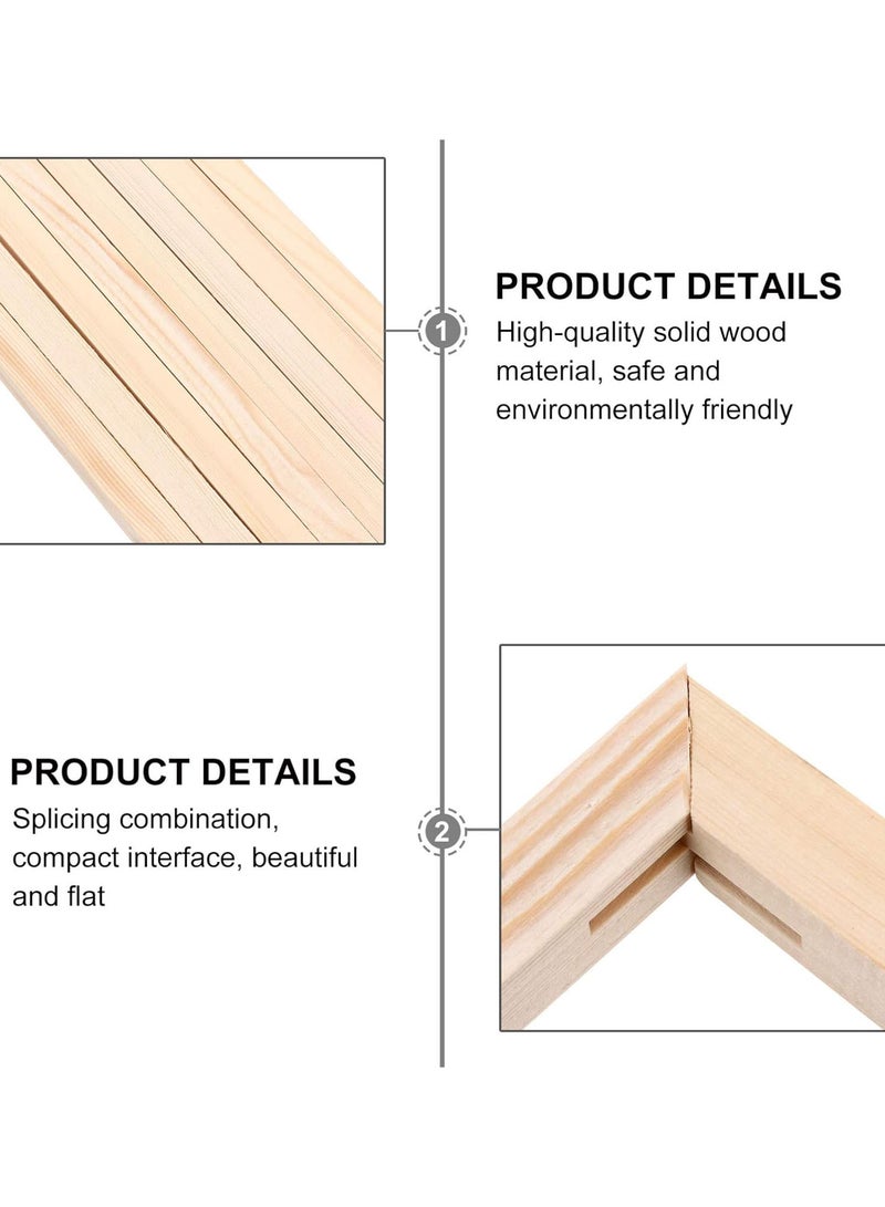 GGOOT 8pcs DIY Wood Stretcher Bars for Canvas Stretching Wall Art Painting Canvas Wooden Frame Strips Soild Nature Wooden Picture Poster Frame - Image 5