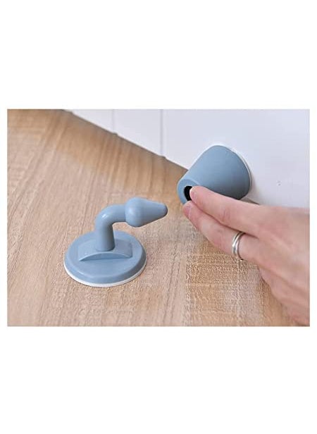 yorten Yorten Door Stopper Floor Holder Anti Collision Door Bumper Strip Rubber Doorstop Wedge DoubleSided Tape Hidden Sticker Floor Mounted Door Stopper Multicolor Pack of 1  - Image 5