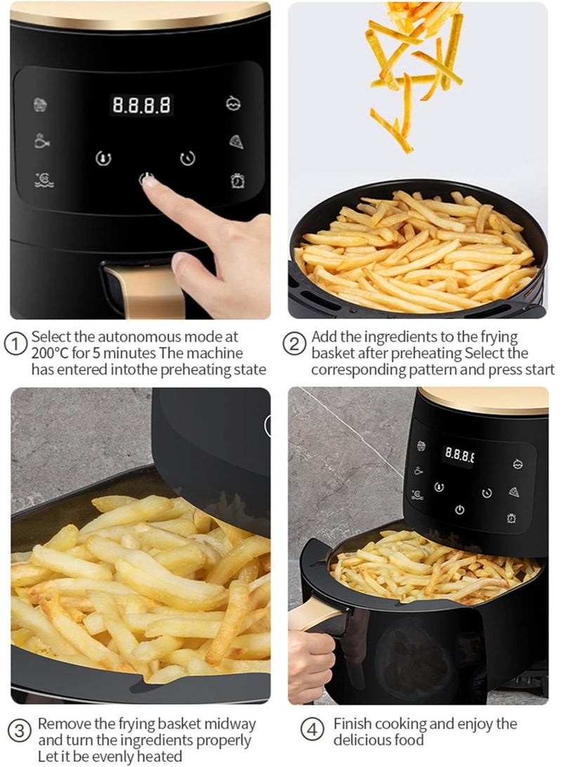 بريمو بلس مقلاة هوائية رقمية متعددة الوظائف ، سعة 6 لتر، 2400 واط، لون أسود - Image 5