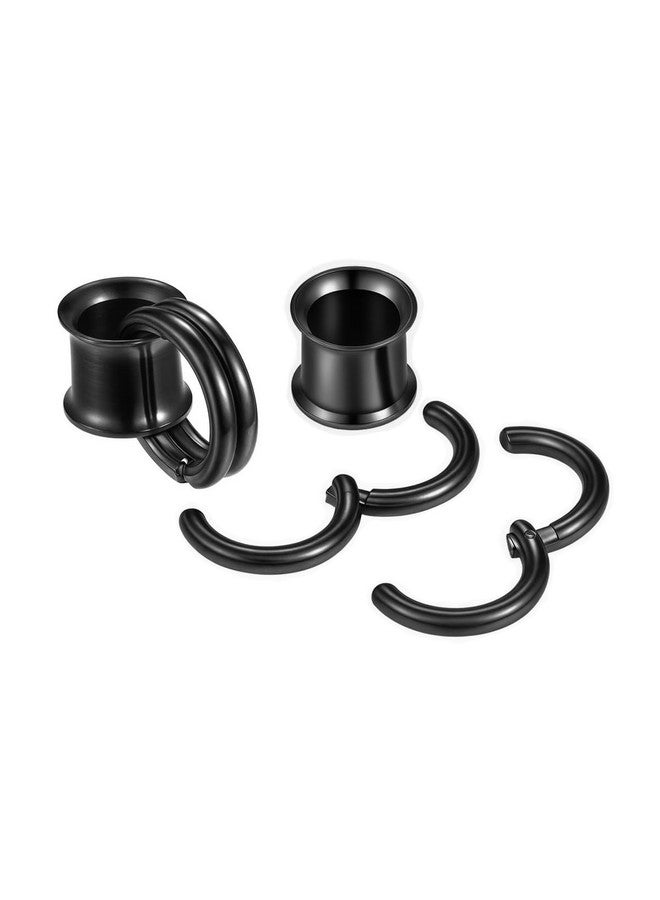 Zysta 3 pairs Ear Gauges with Rings Hypoallergenic Rings Ear Weight Plugs Tunnels Stainless Steel Ear Stretchers Expander Hoops Dangle Gauges Body Piercing Jewelry 0G 00G 1/2" 9/16" - Image 4
