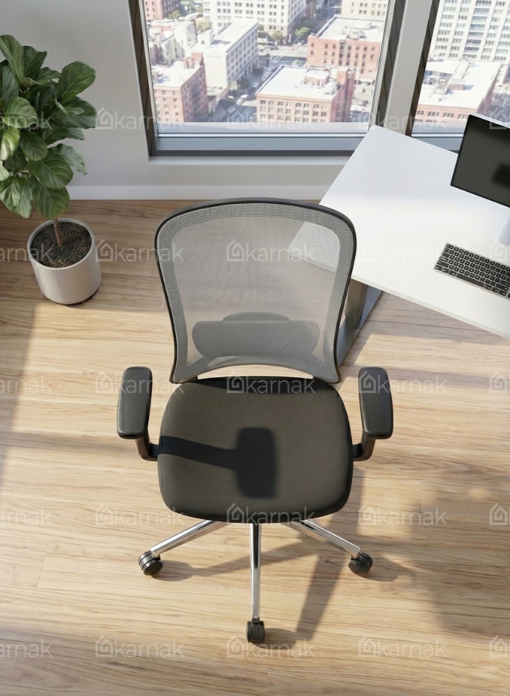 KARNAK Sammy Medium Back Office Chair - Black - Image 3