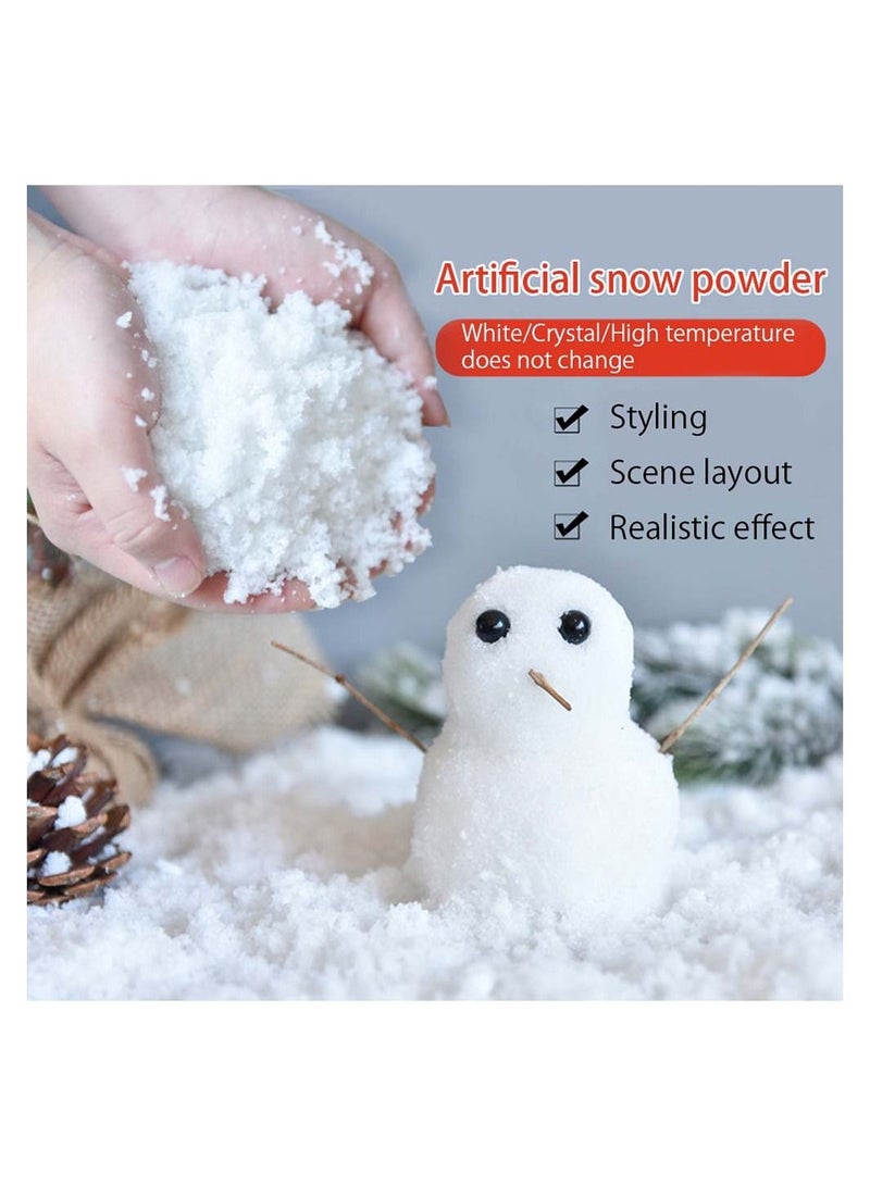 Excefore Instant Fluffy Instant Snow Realistic Looking Fake Snow Artificial Snow Powder Christmas Decoration Man-Made Magic Artificial Snow Cans Christmas Decoration DIY Gift - Image 3