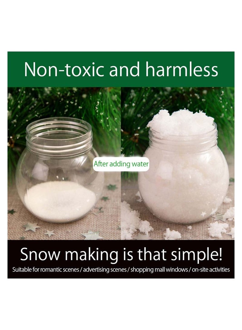 Excefore Instant Fluffy Instant Snow Realistic Looking Fake Snow Artificial Snow Powder Christmas Decoration Man-Made Magic Artificial Snow Cans Christmas Decoration DIY Gift - Image 2