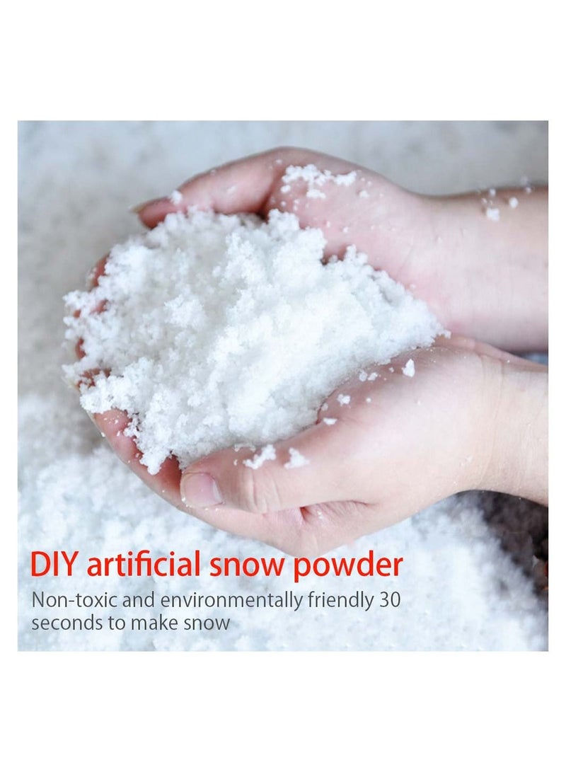 Excefore Instant Fluffy Instant Snow Realistic Looking Fake Snow Artificial Snow Powder Christmas Decoration Man-Made Magic Artificial Snow Cans Christmas Decoration DIY Gift - Image 4